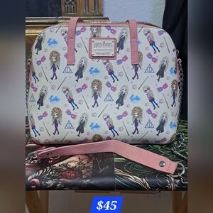 Loungefly Harry Potter Cream and Pink Satchel
